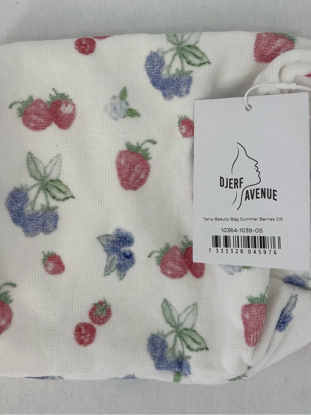 Brand Djerf Avenue Robe And Beauty Bag Set Summer Berries Fruit Pattern XS-S